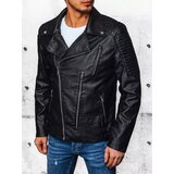 DStreet Kurtka męska skórzana czarna | Shoptok.si