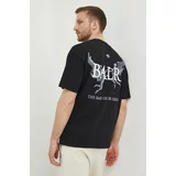 BALR. Bombažna kratka majica moški, črna barva