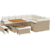  12-dijelni vrtni sofa set s jastucima bež poli ratan akacija | shoptok.hr