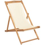 vidaXL Ležalnik iz tikovine 56x105x96 cm krem barve, (20662992) Cene