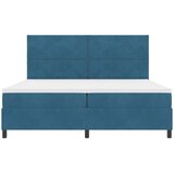  LED Box Spring Krevet Tamno plava 200 x 200 cm Baršun | shoptok.hr