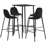  5-dijelni barski set od tkanine crni | shoptok.hr