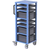 eurokraft pro transportni voziček za evro zaboje customline, modre barve | Shoptok.si