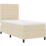  Posteljni okvir z vzmetnico Bež Tkanina 90 x 200 cm, (22067001) | Shoptok.si