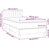  box spring s madracem LED crni 100x200 cm baršun | shoptok.hr