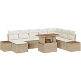  Vrtni kauč set Set od 9 Bež i krem Ratan i poliester | shoptok.hr