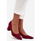 Boto Women's Pumps with Pointed Toes on Block Heel Bordeaux Pavira | Shoptok.si