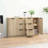  Komoda 2kom boja hrasta sonome 60x30x70cm od konstruiranog drva | shoptok.hr