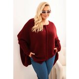 Kesi Włoski Women's Plus Size sweater with acrylic, loose fit and 3/4 sleeve fango | Shoptok.si