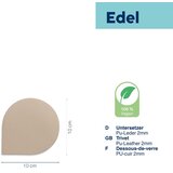 Kela SET PODMETAČA ZA ČAŠU EDEL, 10x10x0,17cm PU-KOŽA BEŽ 4/1 | shoptok.hr