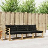  Set vanjskih sofa s jastukom 3 pcs Bijela i crna | shoptok.hr
