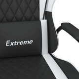  Gaming stol črno in belo umetno usnje | Shoptok.si