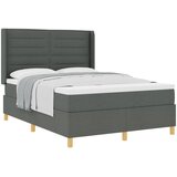 vidaXL kutna Postelja s Madracem Tamno Siva 140x200 cm Tkanina | shoptok.hr