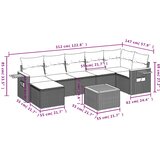  8-dijelni set vrtnih sofa od poliratana s jastucima crni | shoptok.hr