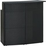 vidaXL Vrtna barska miza črna 120x55x110 cm poli ratan Cene