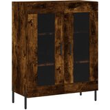 vidaXL Komoda dimljeni hrast 69,5x34x90 cm inženirski les, (20806025) | Shoptok.si