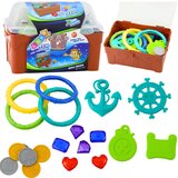 Treasure Chest Set for Diving and Water Fun, Brown, 21 pcs. Cijene