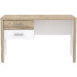 XORA pisalna miza leseni material bela, barve hrasta | Shoptok.si
