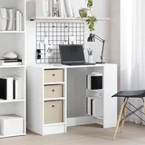 Stol s ladicama Bijelo 100 x 40 x 75 cm Konstruirano drvo