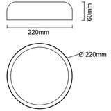 Open Design OR85914-LED Stropna svetiljka CEDRONE LED/14W/230V CCT prečnik 22 cm bela | Eponuda.com