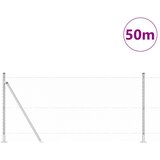  Heksagonalna ograda s betonskom osnovom 50 x 0,8 m Srebrna | shoptok.hr
