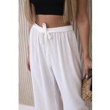Kesi Włoski Trousers with a wide waistband white | shoptok.hr