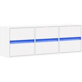 vidaXL Stenska TV omarica z LED lučkami bela 130x31x45 cm | Shoptok.si