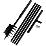 vidaXL Jeklen spiralni vrtalni sveder za zemljo z ročajem 180 mm s 5 m pod., (21366922) Cene