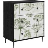 Komoda GOTHA Zeleni uzorak drveta 66 x 36,5 x 76 cm Crni hrast | shoptok.hr