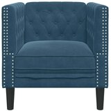 Fotelja Chesterfield plava baršunasta | shoptok.hr