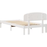 vidaXL krevetni okvir s uzglavljem bijeli 80x200 cm od punog drveta borovina | shoptok.hr