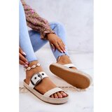 Kesi Fashionable slippers with a buckle Big Star JJ274729 White Cene