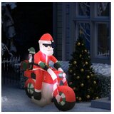  Napihljiv Božiček na motorju LED IP44 160 cm | Shoptok.si