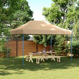  Sklopivi prigodni šator za zabave bež 410x279x315 cm | shoptok.hr