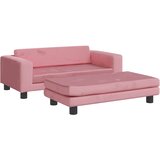 Krevet za pse s produžetkom ružičasti 100x50x30 cm baršunasti | Eponuda.com