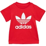 Adidas Majica 'Trefoil' crvena / bijela
