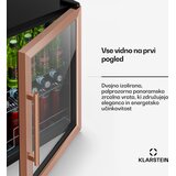 Klarstein Hladnjak za pića Beersafe sa staklenim vratima | 64 x 48 cm | 60 litara | 85 W | Bakar/bijela | shoptok.hr