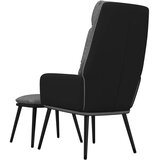  Stolica za opuštanje od tkanine i umjetne kože svjetlosiva | shoptok.hr