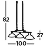 XXXL viseča svetilka bistro 100/82/28 cm E27 | Shoptok.si