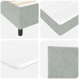 vidaXL Box Spring postelja z blazino svetlo siva 80x200 cm žamet | Shoptok.si
