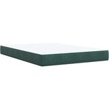 vidaXL Box spring postelja z vzmetnico temno zelen 140x190 cm žamet | Shoptok.si