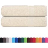 vidaXL Ručnici za kupanje FROGN 2 kom. Krem 100x150 cm 360 g/m² - Krema 100 x 150 cm 2 | shoptok.hr