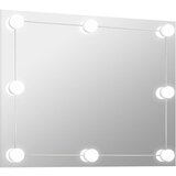 Maison Chic Stensko Ogledalo - Zrcalo - Kozmetično ogledalo brez okvirja z LED lučkami pravokotno steklo, (21697723) | Shoptok.si