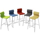  Barski stolček EVORA, oblazinjena izvedba, kromirano ogrodje, svetlo zelene barve | Shoptok.si