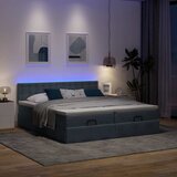 vidaXL Okvir kreveta s madracima tamnosivi 200x200cm baršunasti Cijene