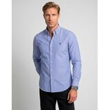 Polo Ralph Lauren Srajce z dolgimi rokavi CHEMISE AJUSTEE CUSTOM FIT EN POPELINE RAYEE Modra | Shoptok.si