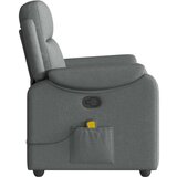 vidaXL Masažni naslanjač temno sivo blago | Shoptok.si