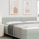 vidaXL Naslon za glavu Dizajn dijamantnih blokova Svjetlosiva 200 cm Baršun | shoptok.hr