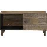 Maison Chic Kava miza - kavna mizica - Nizka mizica svetlo siva 80x50x40 cm masivni les Mango, (21754807) | Shoptok.si
