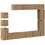 Maison Chic TV omarice - TV enot 9-delna stenski artisan hrast inženirski les, (21701480) | Shoptok.si